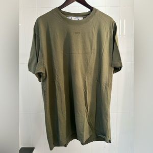 Off-White Navy Green Oversized T-Shirt | Effortless Style with Urban Edge